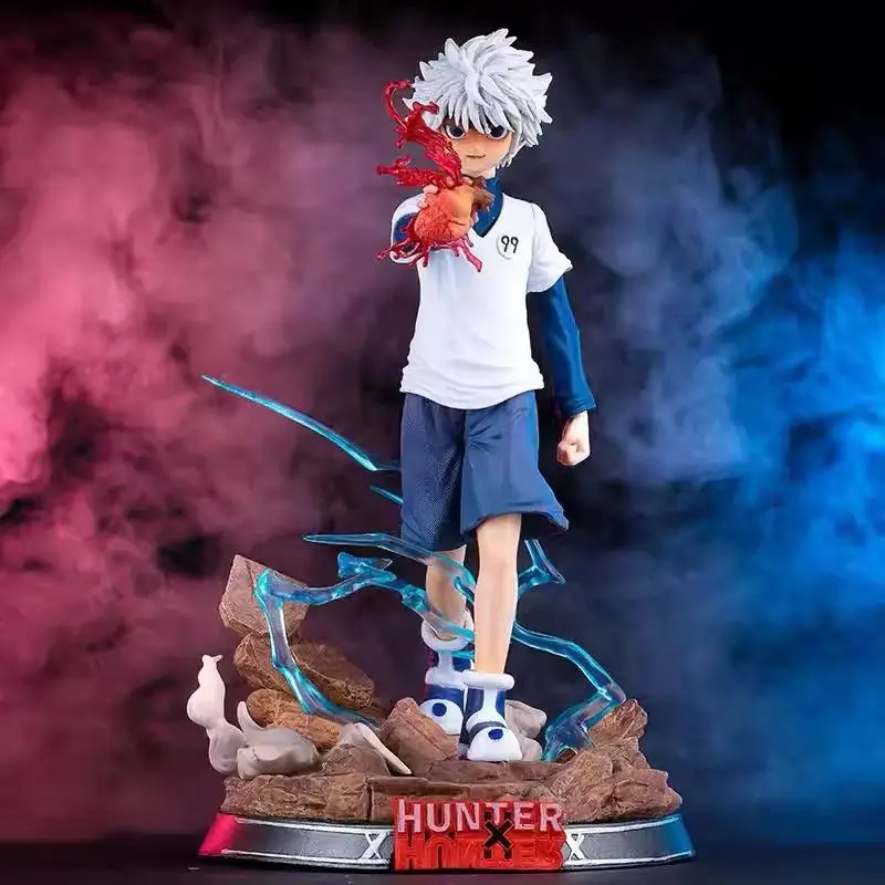

Anime HUNTERxHUNTER Killua Zoldyck Combat form posture Action Figure PVC Model Statue Toys Doll Desk Decor Collection Gift boxed