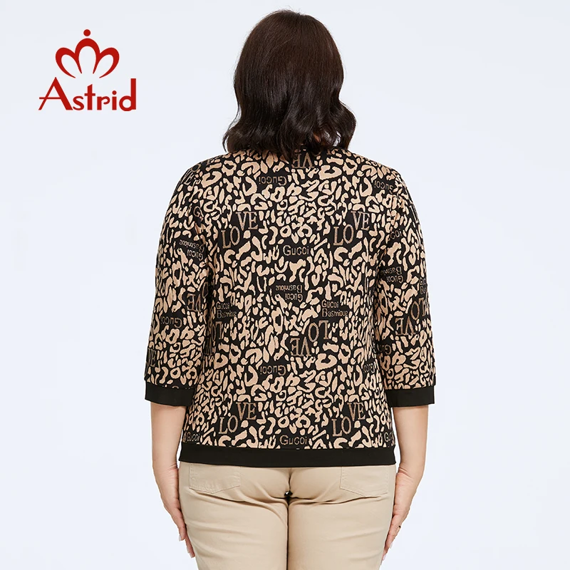 Astrid Women\'s Sweater Long Sleeve T-shirt Top Diamond craft Print Female Tees Oversized Woman Pullovers Soft Knitted Jumpers