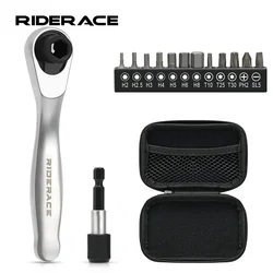 Bicycle Allen Key Spanner Quick Release MTB Road Bike Torque Ratchet Wrench 1/4 Inch Screwdriver Set Cycling Hand Repair Tools