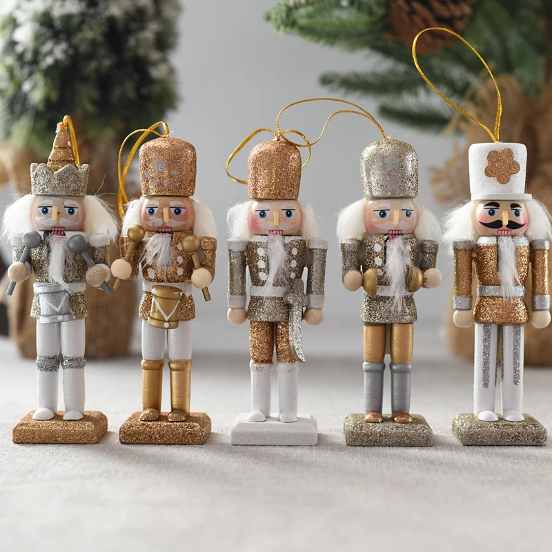 

Hot selling Mini Outdoor Christmas Ornament Nutcracker pendant Outdoor Toys Kids Pirate Nutcracker Wooden