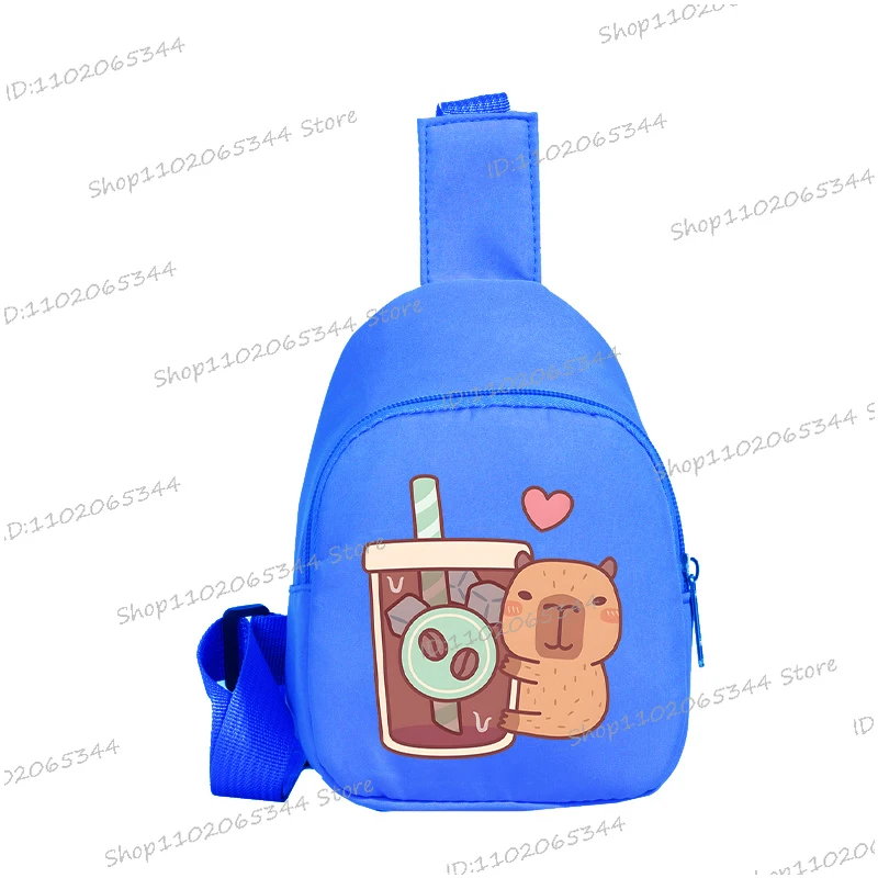 Borsa a tracolla per cartoni animati Capybara Borsa a tracolla per bambini con animali divertenti Borse a tracolla Capybara alla moda nere rosa viola