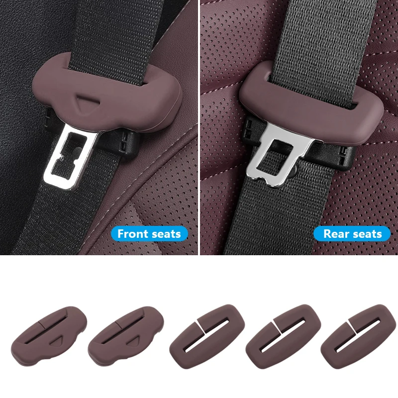 Silicone Car Seat Belt Buckle Clip Cover Protector For BMW X5 G05 X6 G06 X7 G07 Front Rear Seat Belt Cover Interior Accessories