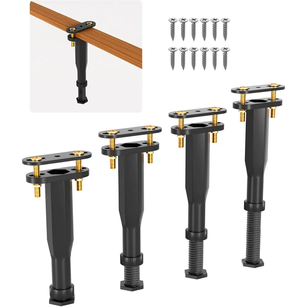 

Adjustable Height Bed Support Legs (6.5-11) - Heavy Duty Center Support for Bed Frame with Wider Base, Under Bed Replacement Leg