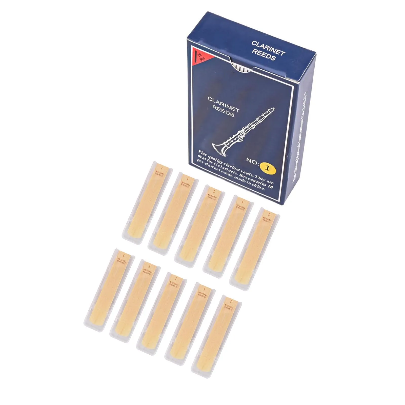 

Clarinet Reeds Strength Bb Clarinet Reeds Smooth Construction Easy Storage High-strength Ideal For Professionals