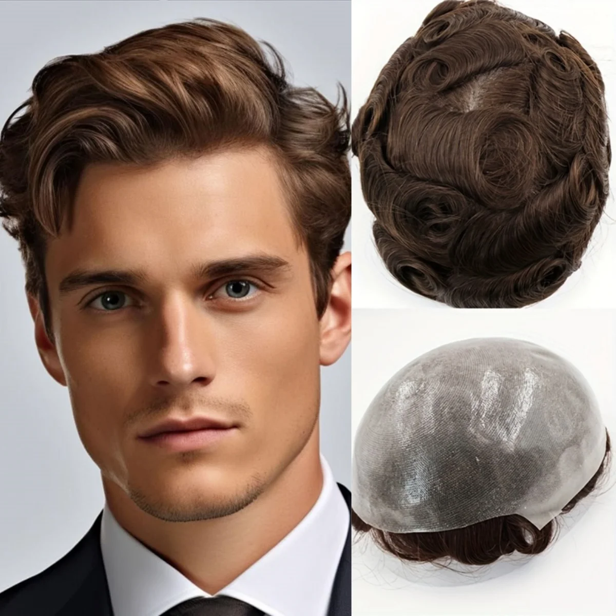 Hohe Dichte Gerade Toupet Haar Männer Langlebige Transparente Spitze Echthaar Systeme Ersatz Für Männer 8x10 Partys Verwenden perücke