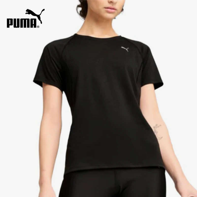 Puma genuine RUNVELOCITY women's black quick drying moisture absorbing T-shirt 527275-01