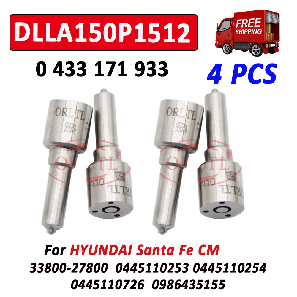 ORLTL DLLA150P1512 Nozzle DLLA 150P1512 Diesel Fuel Injector DLLA 150 P 1512 0433171933 for HYUNDAI 33800-27800 0445110254