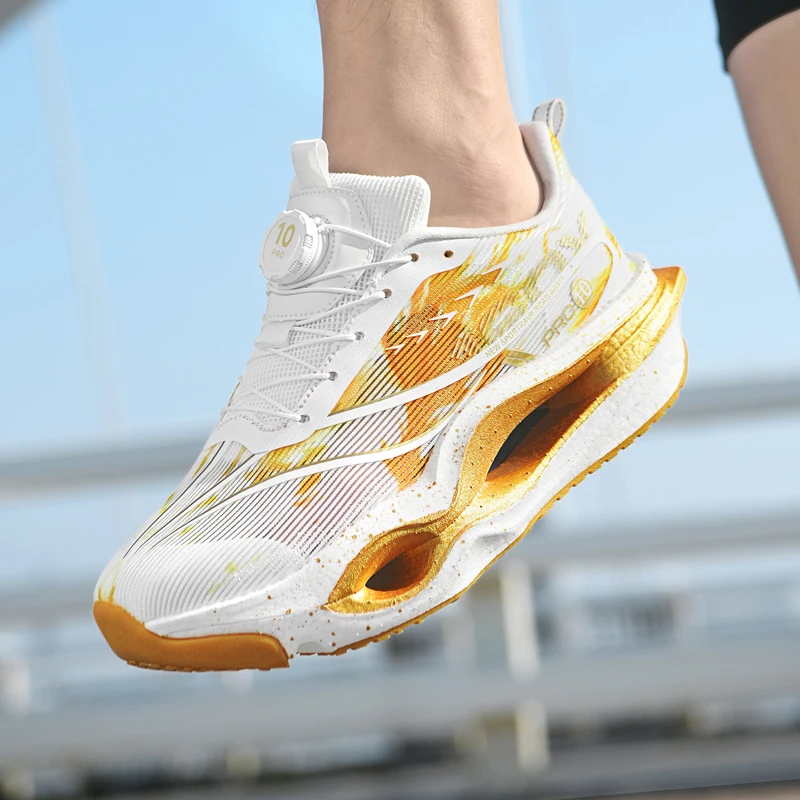 Men Carbon Plate Running Shoes Professional Marathon Athletic Sneakers Shock‑Absorbing Non‑Slip Sports Shoes for Training Racing - view 4