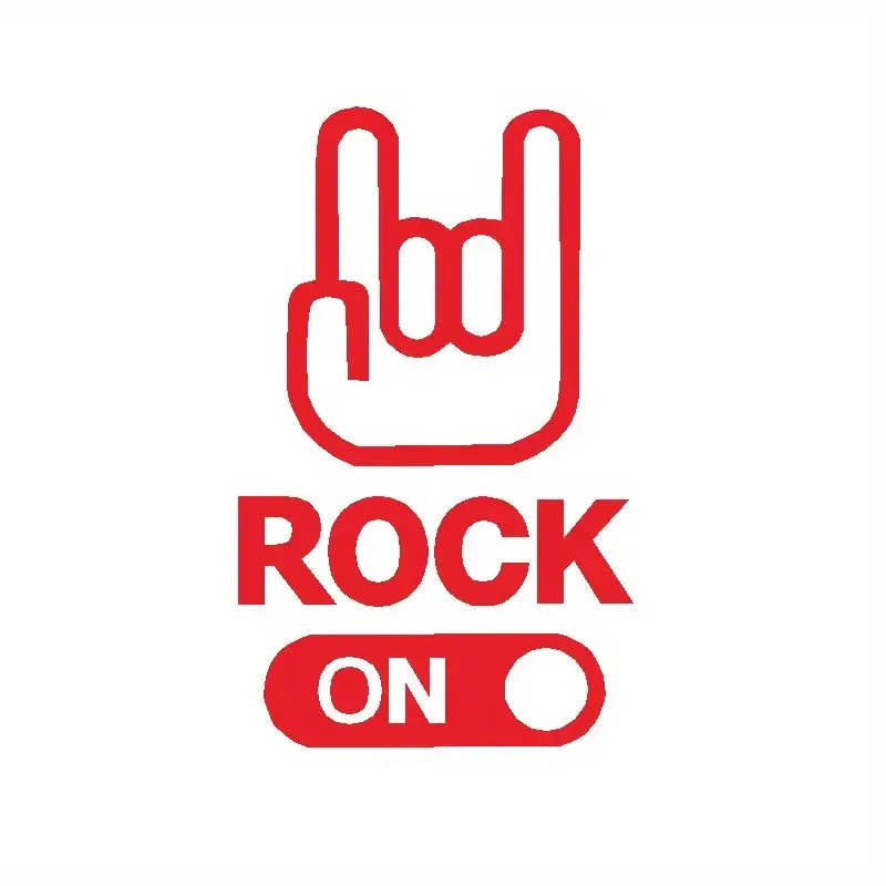 1 قطعة ملصق لفتة اليد الصخرية (ألوان متعددة/ليزر عاكس) 15 سنتيمتر ملصق مضاد للمياه للسيارة المحمول ديكور عالي التصاق