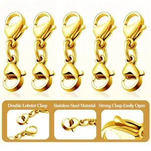 8 Pcs Double Lobster Clasps Necklace Bracelet Extenders Double Claw Connector AliExpress