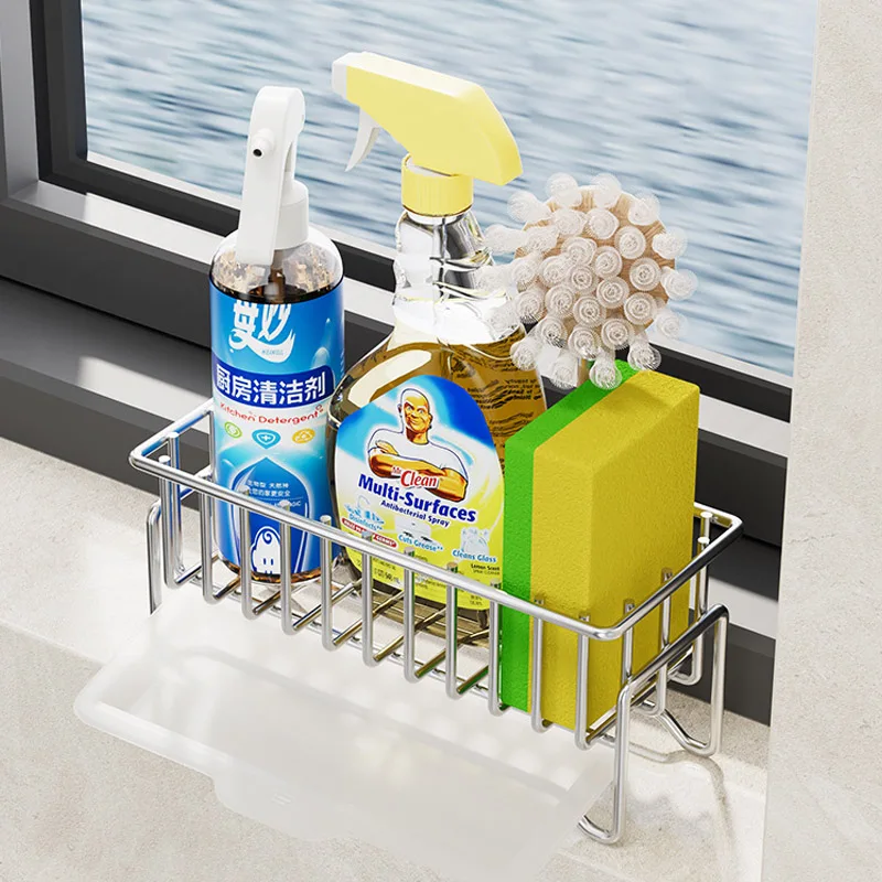 Kitchen Storage Rack Sink Sponge Drain Rack Dish Cloth Finishing Rack Sponge Holder Brush Soap Organizer Kitchen Accessories