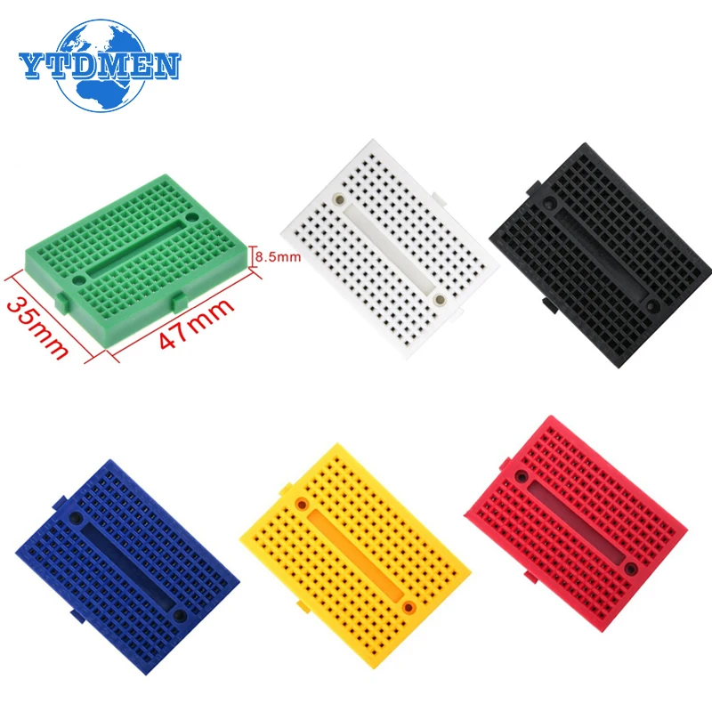 1pcs 6pcs SYB-170 Mini Breadboard Solderless Prototype 35*47*8.5mm Test Board 6 Colors 170 Tie-points PCB Boards DIY Electronics