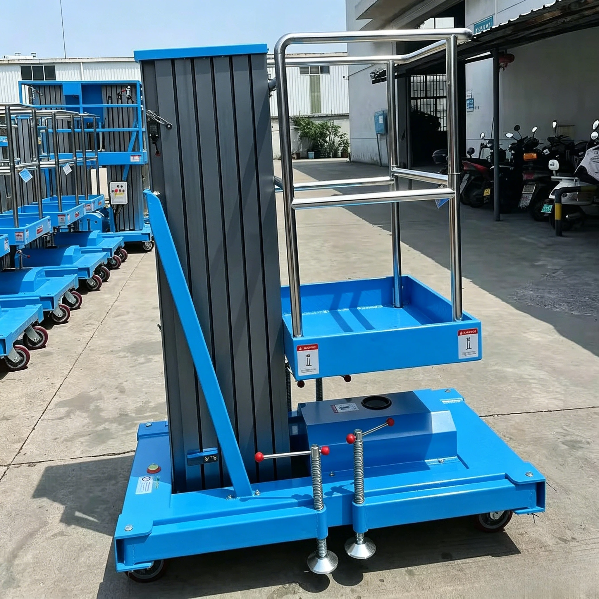 Aluminum Alloy Aerial Work Lift Platform Electric Vertical Lift Mobile Hydraulic Elevated Work Platform CE Certified Customized