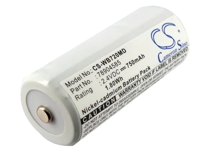 750mAh 2.4V 1.80Wh Medical Ni-CD Battery for Welch-Allyn 78904585 60713 70500 70710 7075,Diversified N MNC720W ,Cardinal CJB-720