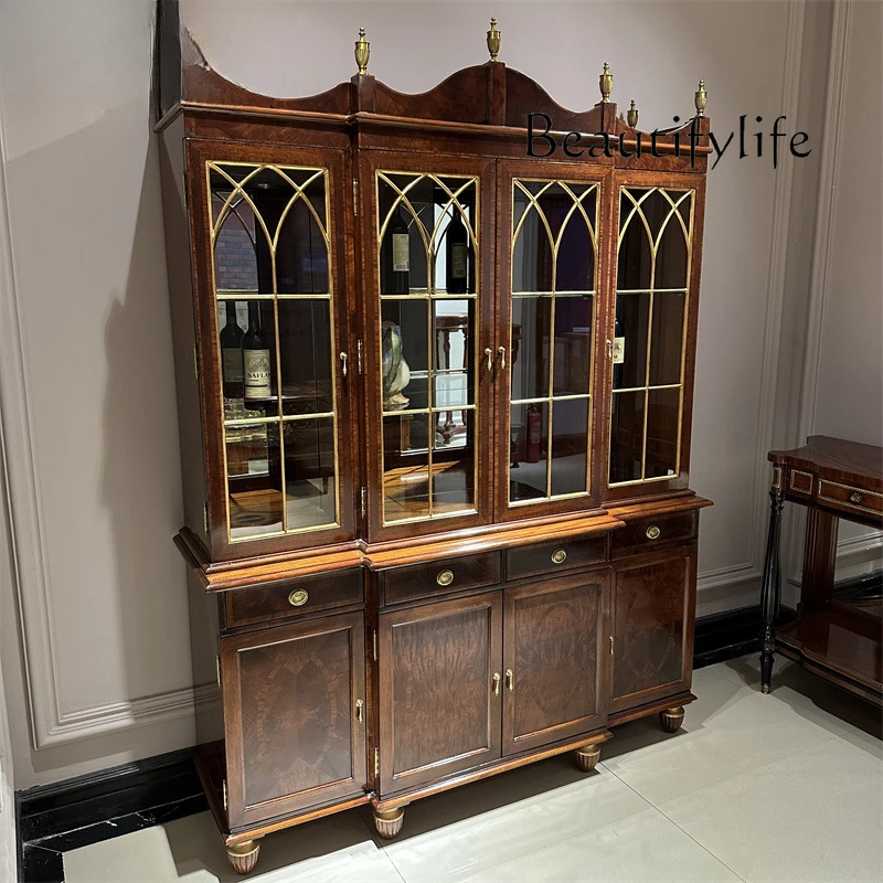 American four-door wine cabinet restaurant decoration study luxury storage villa home designer