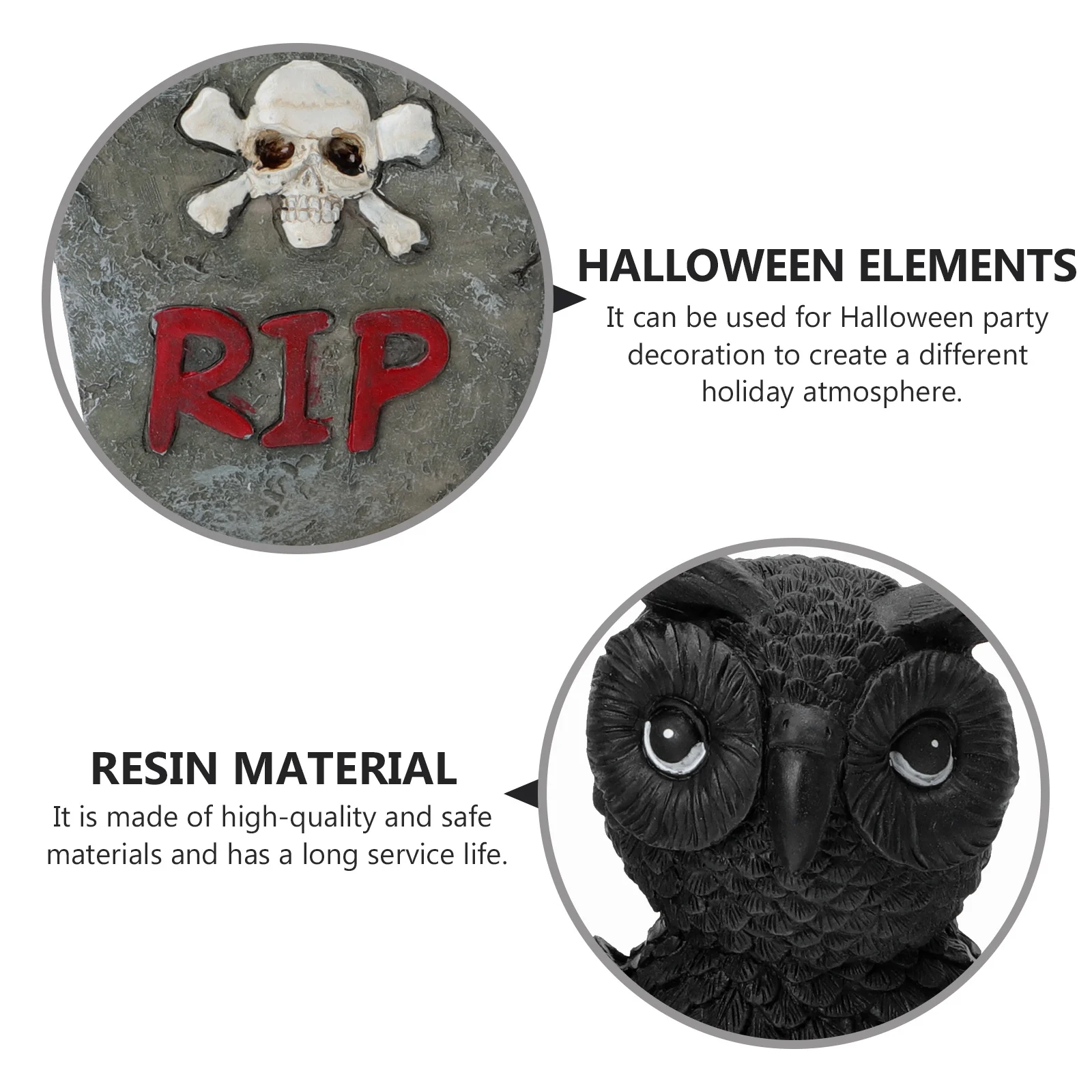 

1Pcs Halloween Owl Ornament Solar Hand Lantern Party Yard Decor Creative Resin Halloween Decor Resin Owl Adornment