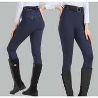 Western Full Seat Competition Horse Riding Tights Pocket Women Horseback Breeches Riding Pants Equestrian Leggings