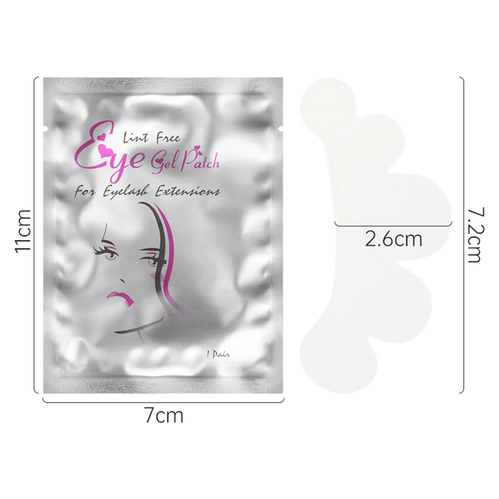 50 paires d'extensions de cils sous les coussinets pour les yeux, coussinets d'extension de cils doux