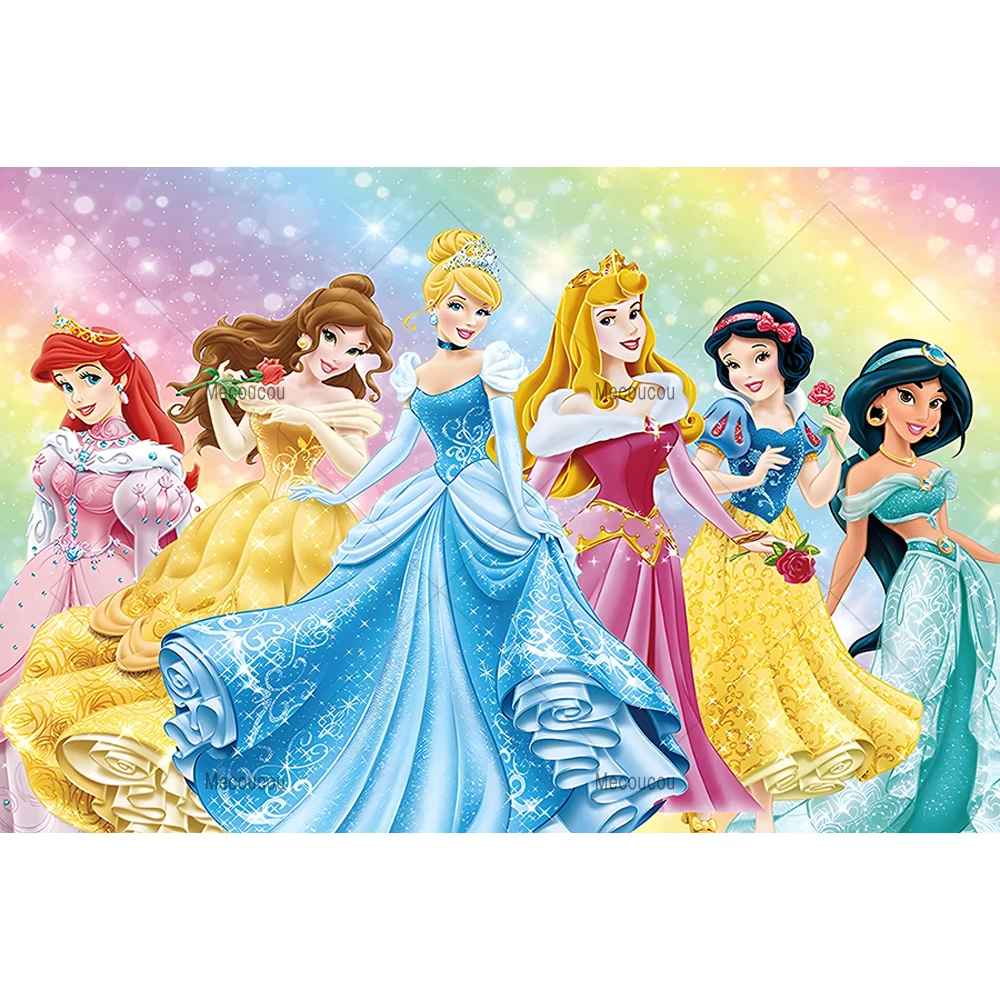 Disney Snow White Princess Customized Backdrop Girls Birthday Party Dream Fairy Tale Decortion Banner Background Photo Studio