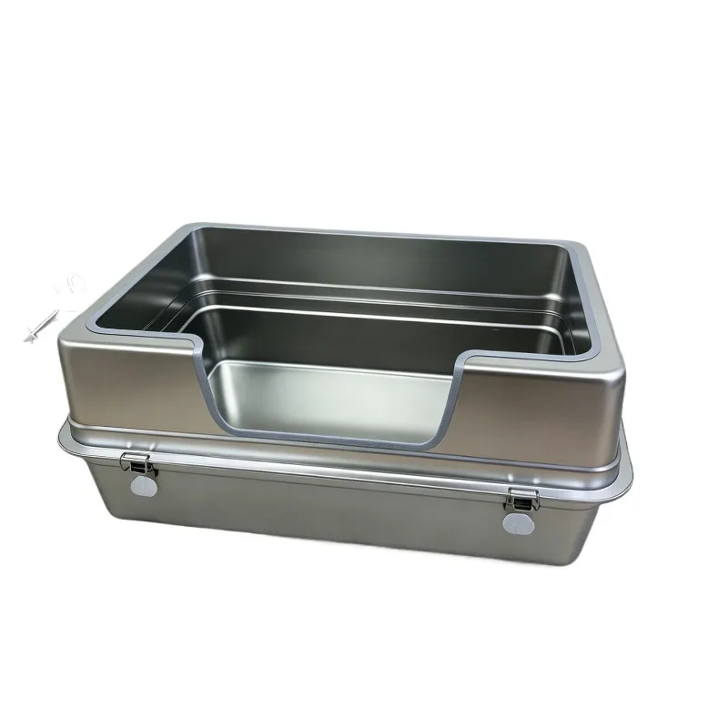 Stainless Steel Cat Litter Box 70cm Extra Tall Open Anti Splash Giant Toilet For Maine Coon Cats