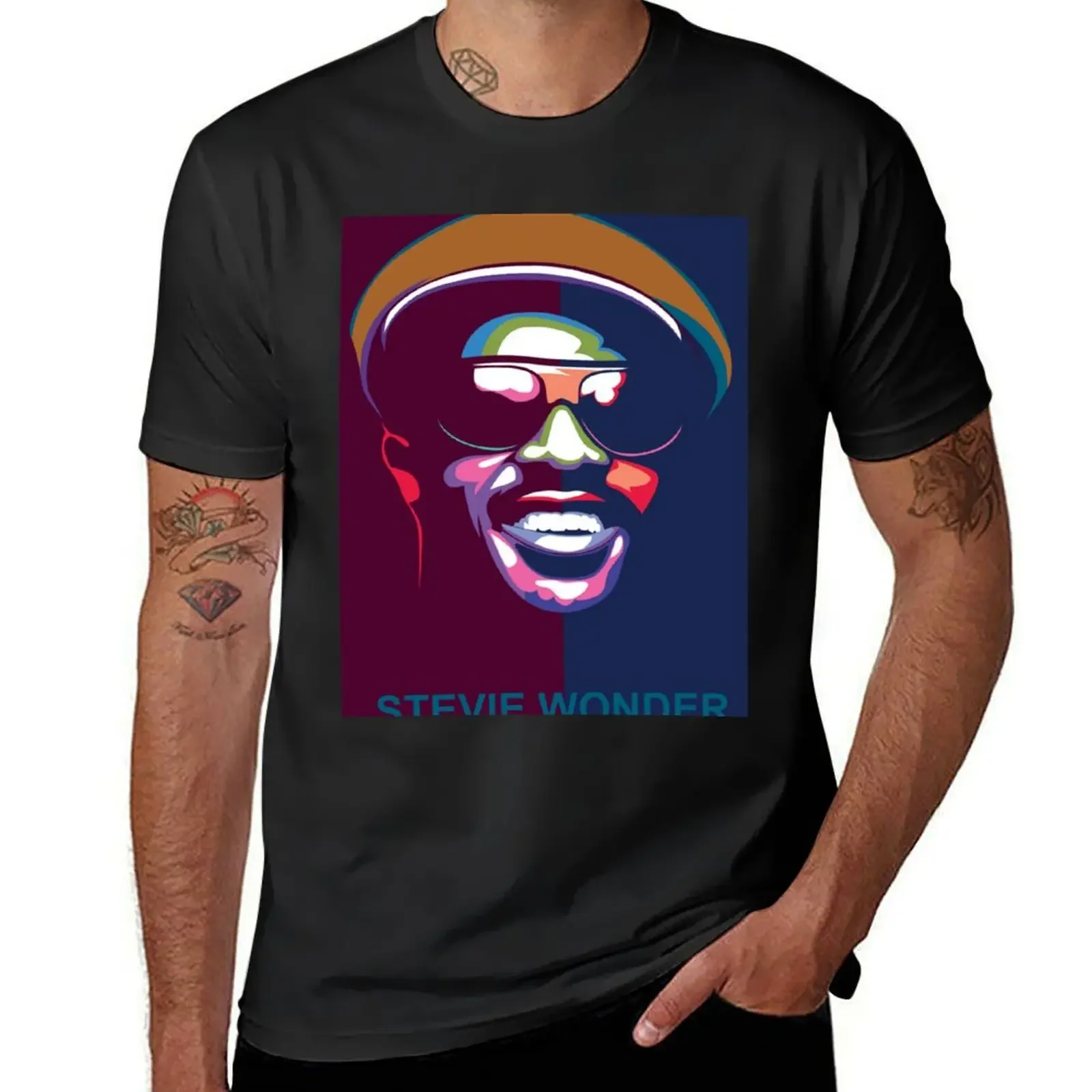 

Stevie Wonder T-Shirt Blouse quick drying anime stuff mens graphic t-shirts pack
