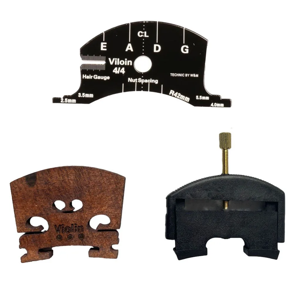 Perfect Tools Set for Your Violin Bridge Change Needs Lifter String Starter & Black 4/4 Bridge High Quality and Lightweight