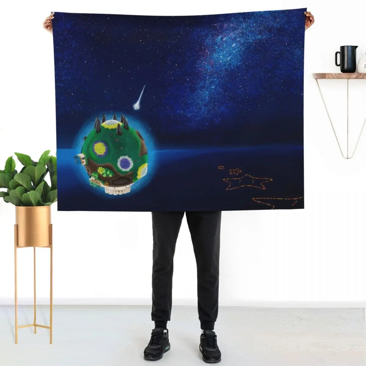 Gateway Galaxy Throw Blanket Custom for babies Weighted Plush Retros Furrys Blankets