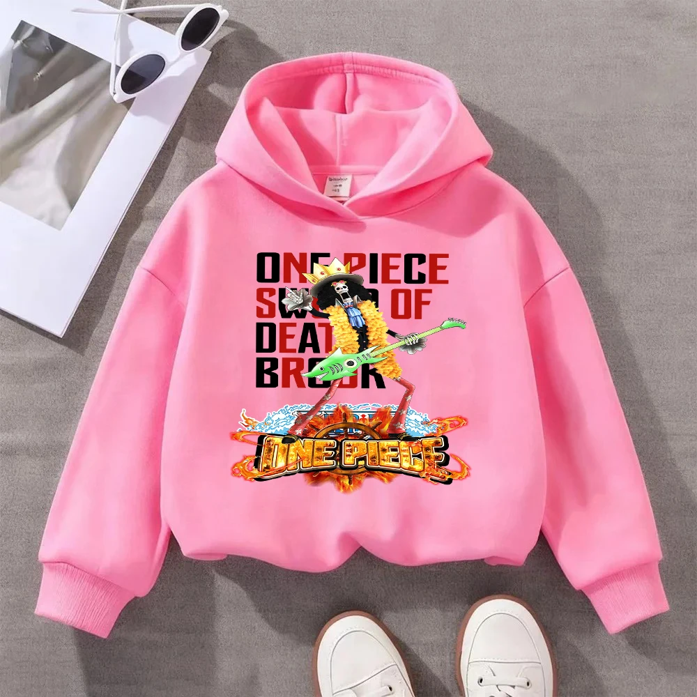 

Kids Hoodie with One Piece Franky Print - Anime Cartoon Character Sweatshirt for Children, Casual Fashion Pullover