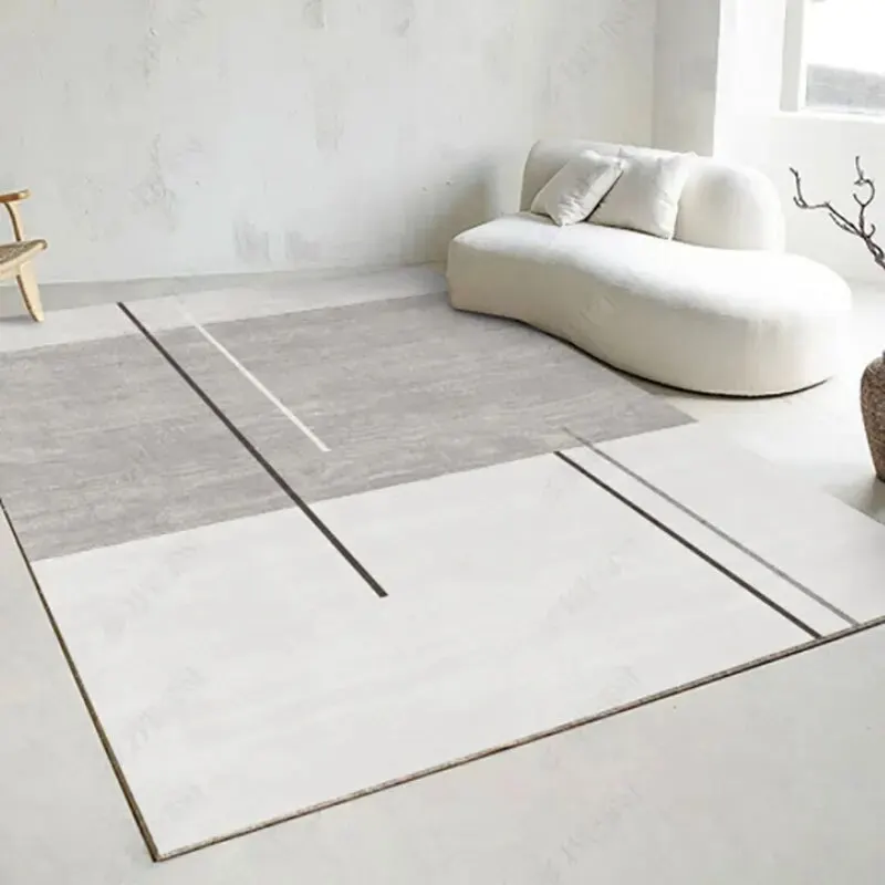 VIKAMA 1PC 160*230 Light Luxury Cream Style Stain-resistant Easy-care Living Room Bedroom Cloakroom Bedside Carpet Floor Cushion