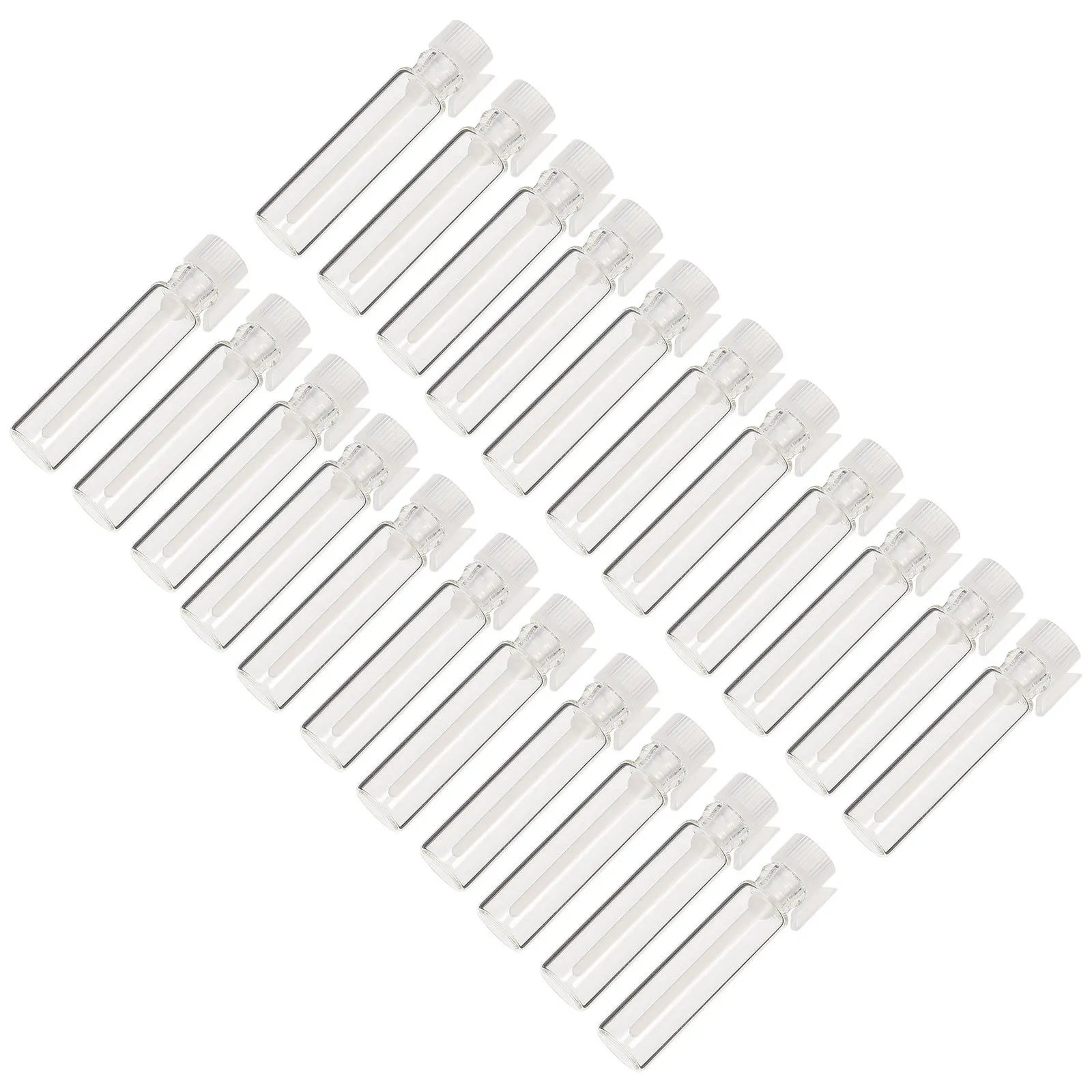 100 pezzi mini bottiglie campione di profumo in vetro tappo per asta in plastica a prova di perdite bottiglie secondarie di olio essenziale riutilizzabili portatili