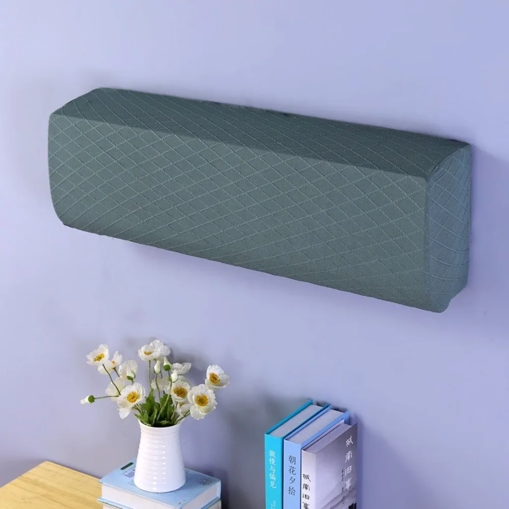 All-Inclusive Conditioner Dust Cover Diamond Grid Pattern Solid Color Air Conditioner Protection Cover Universal Wall Air