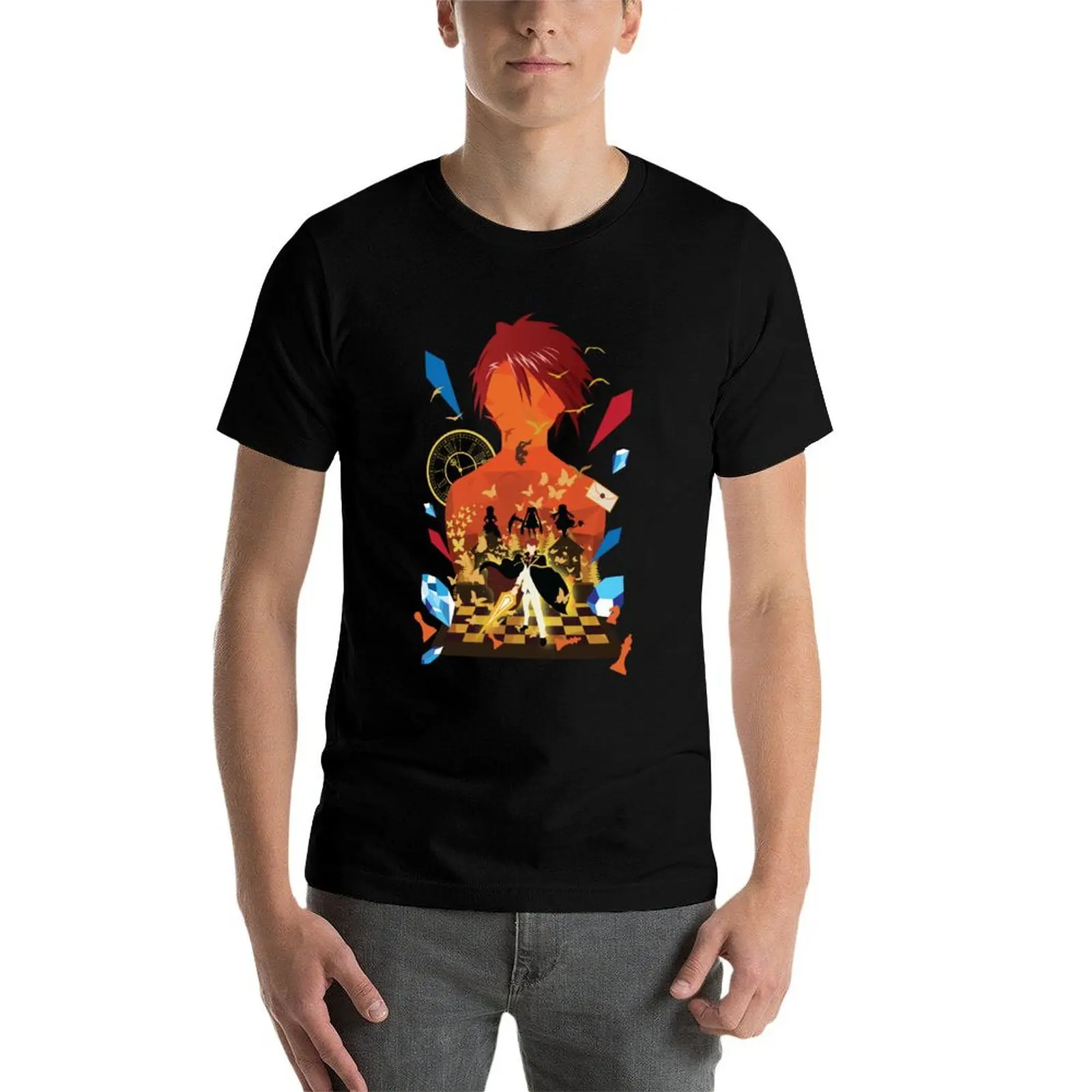 Battler Negative Space T-Shirt graphic t shirts for man cotton t shirts man 100% man t shirts cotton T-Shirt