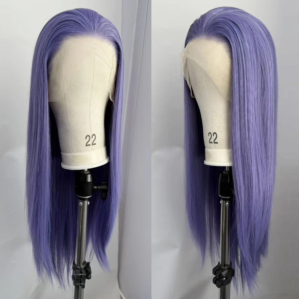 

Длинный шелковистый прямой парик Diniwig цвета пепельно-фиолетовый, синтетический, с кружевной передней частью, для женщин, с естественной линией роста волос, для повседневного использования, для дрэг-квин