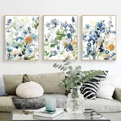 Vintage Flowers Wall Posters Pictures, Canvas Interior Paintings, Scandinavian Decor Art, New Store Home Decoration