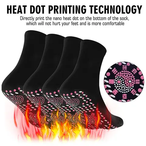 Winter Warm Self Heated Massage Socks Therapy Non-slip Therapy Massage Socks Comfortable Anti-Fatigue Arch Support for Men Women