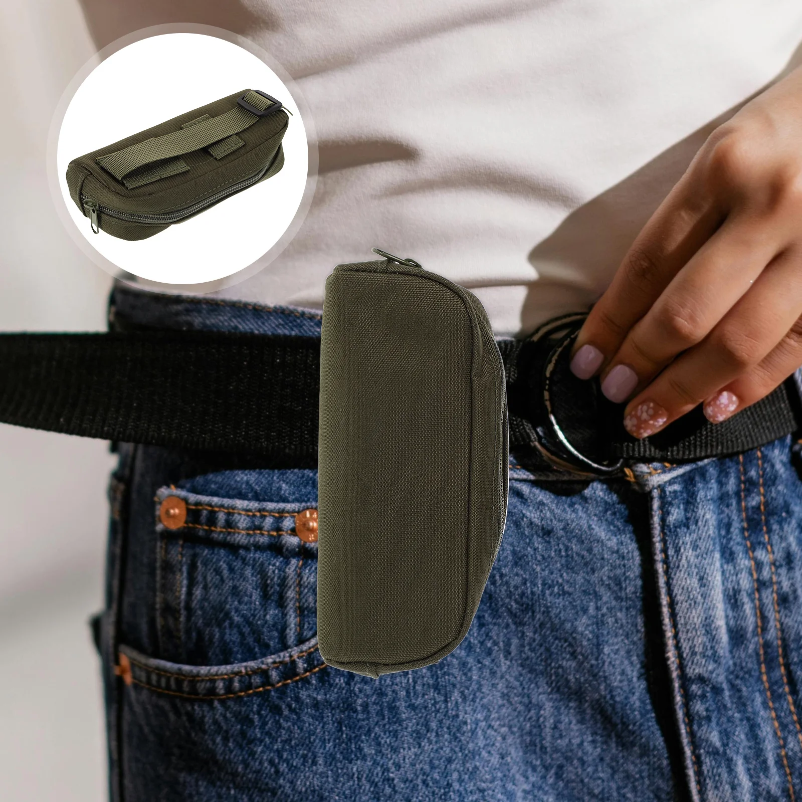 

Outdoor Cycling Eyeglasses Case Green Durable Waterproof Soft Sunglasses Protector Portable Travel Glasses Bag