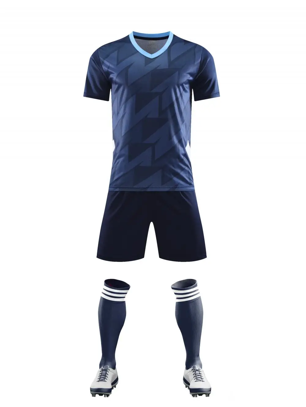 

Sublimation new style short suit soccer uniform high quality 100% polyester v-neck football jersey soccer clothing sportswear