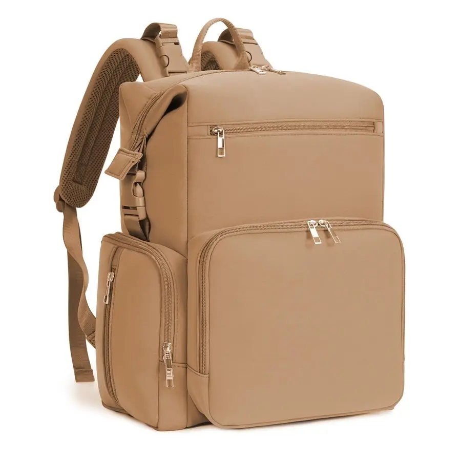 

Neoprene Diaper Bag Backpack Large Newborn Baby Maternity Bags Waterproof Travel Backpack for Mom Dad with Insulated Pockets,Cha