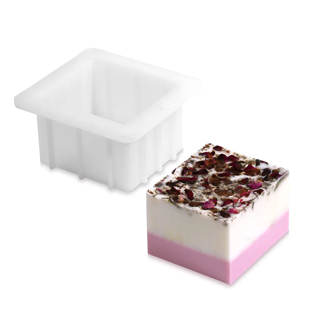 1000ML/1500ML Silicone Soap Mold Transparent Rectangle Square Easy Removal DIY Handmade Mousse Loaf Cake Chocolate Making Tools