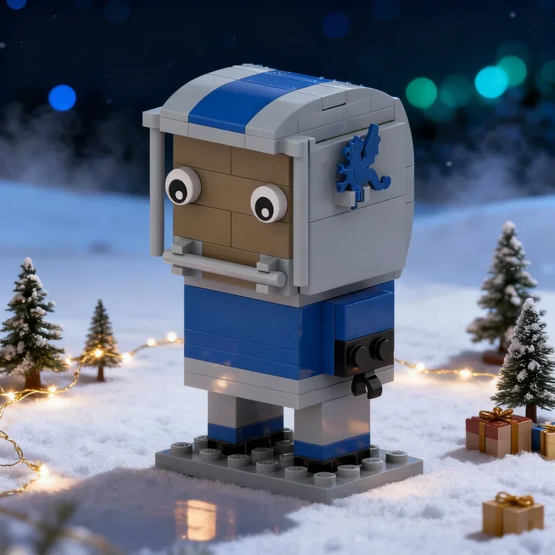 176 peças MOC Detroit Lions Brickheadz Blocos de Montar Modelo Brinquedos de Arquitetura Ideia Criativa Educação Presentes de Festival
