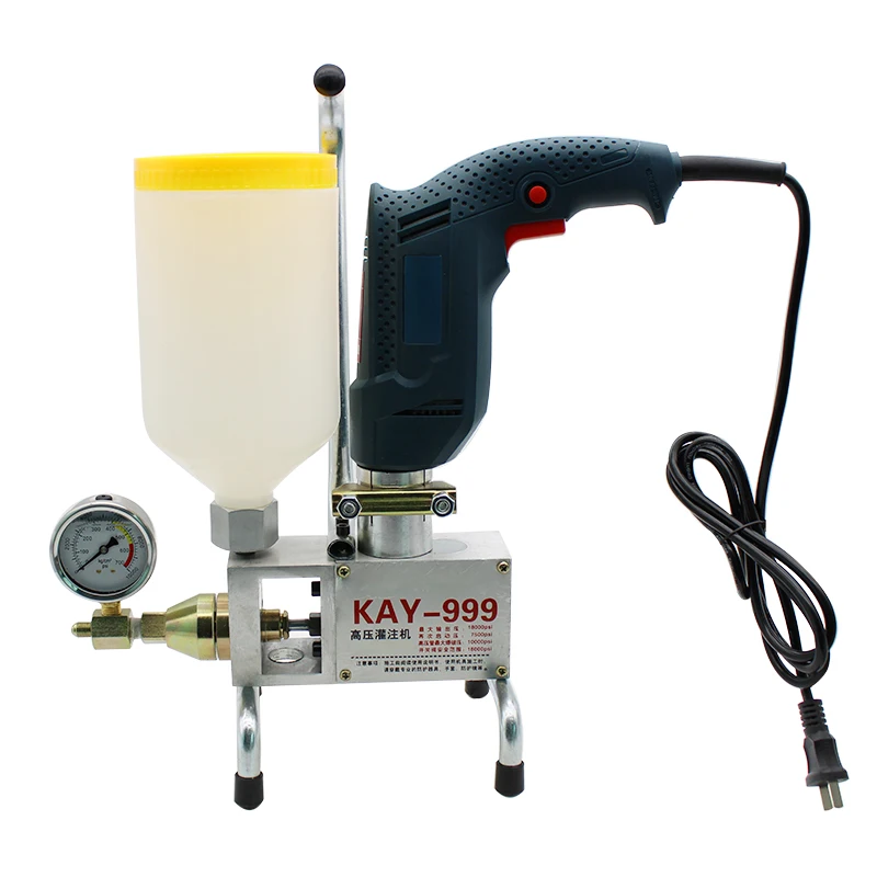 KAY-999 High Pressure Waterproof Grouting Machine 910W Injection Pump Epoxy/Polyurethane Grouting Liquid Leakage Tool