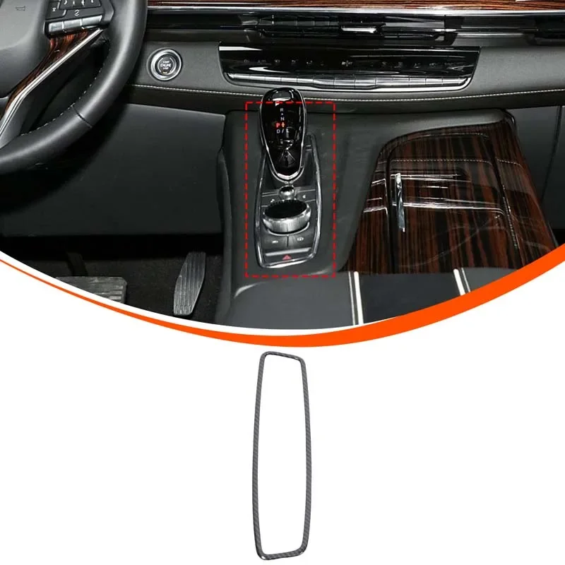 

For Cadillac Escalade 2021-2024 ABS Carbon Fiber Car Central Control Gear Panel Frame Cover Trim Interior Car Accessories