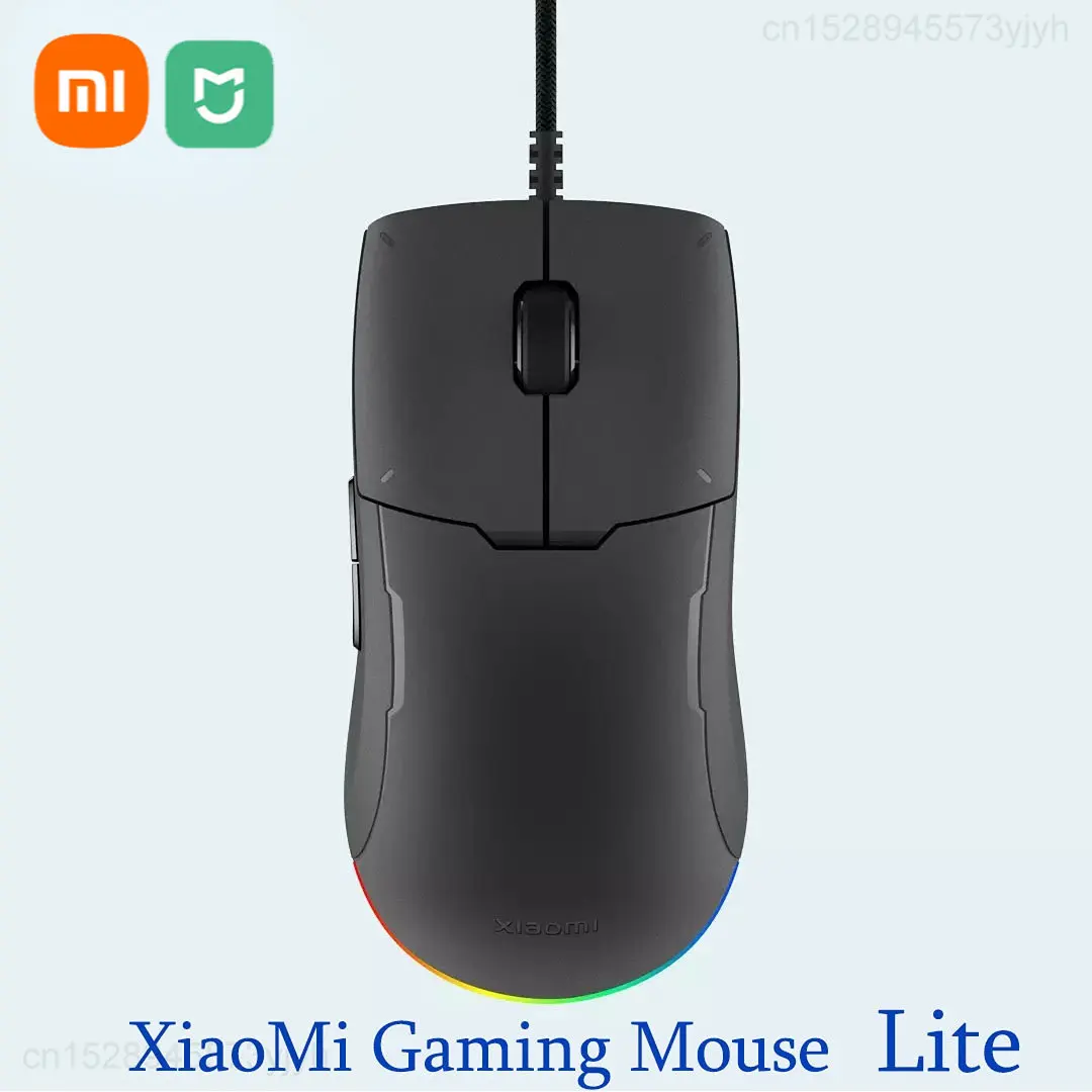 Игровая мышь Xiaomi Lite с Rgb-подсветкой, 220 дюйма, от 400 до 6200 dpi