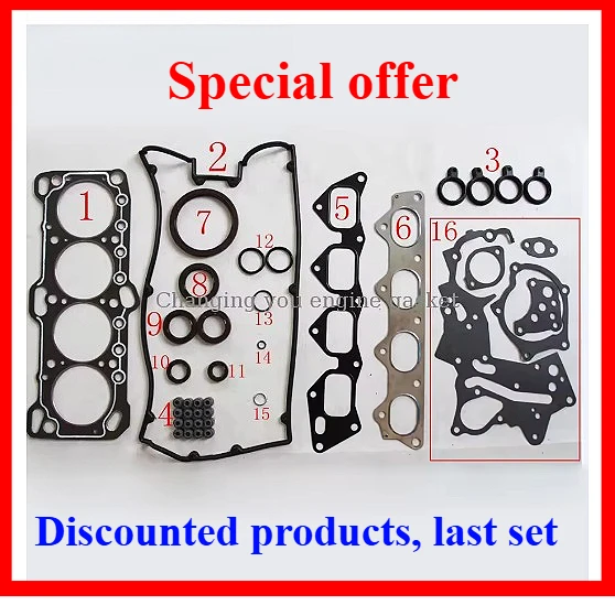

Special offer 4G63 4G63T Engine Overhal Rebuilding Gasket Kit MD997474 ForMitsubishi ECLIPSE GALANT ETERNA IV 1997cc 16V DOHC