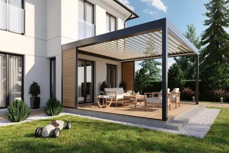 

Hot Selling Design Bioclimatic Aluminum Gazebo Outdoor Sun Shading Motorized Louvered Roof Pergola Kits for Patio Cover Shading