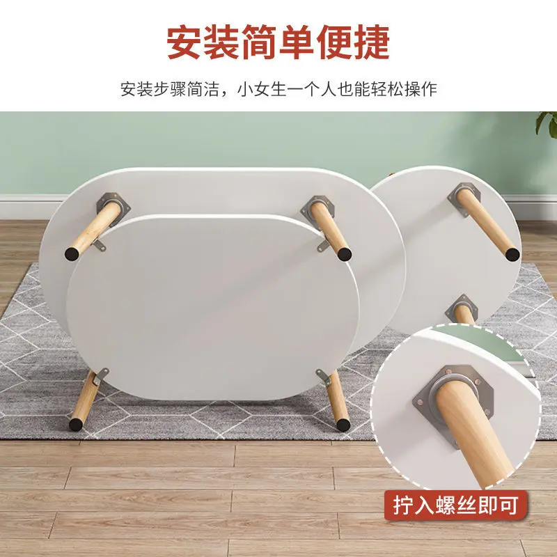 Coffee Table Modern Minimalist Tea Table Small Apartment Living Room round Table Home Nordic Double-Layer Coffee Table