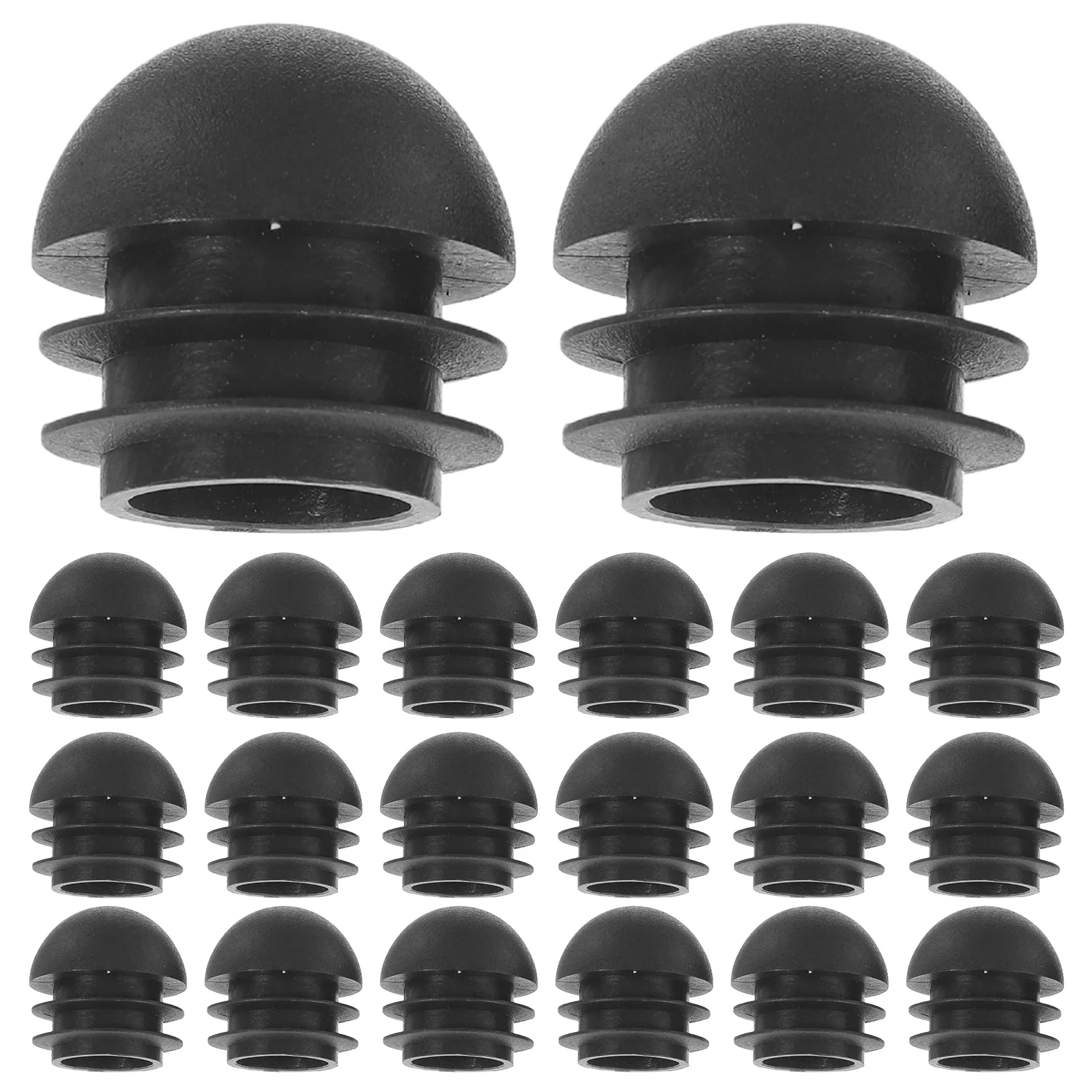 

25Pcs Round Plastic Plug Insert 22mm Tubing Pipe Cap Industrial Heater Stopper Pipe End Caps for Home Construction Furniture Leg
