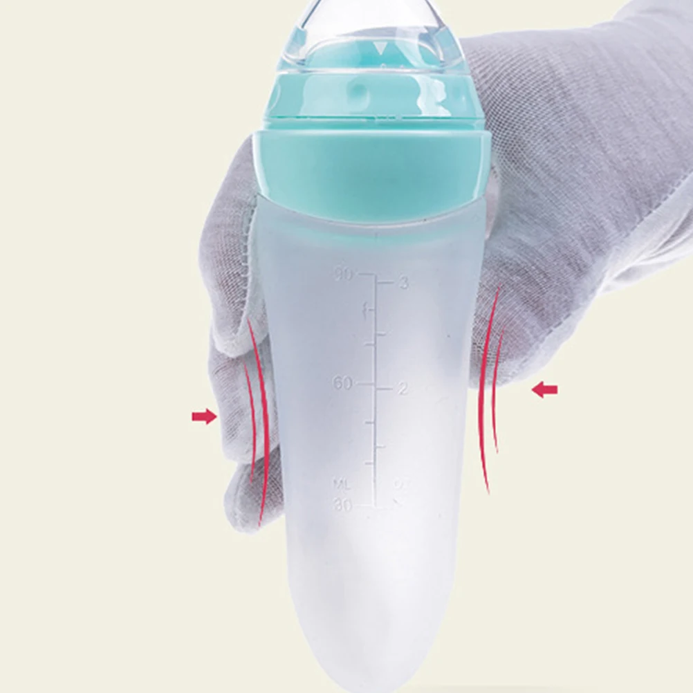 

Silicone Feeding Spoon Baby Feeder Squeezing Bottle Complementary Food Rice Paste Bottles Child Food Supplement Feeder Safe