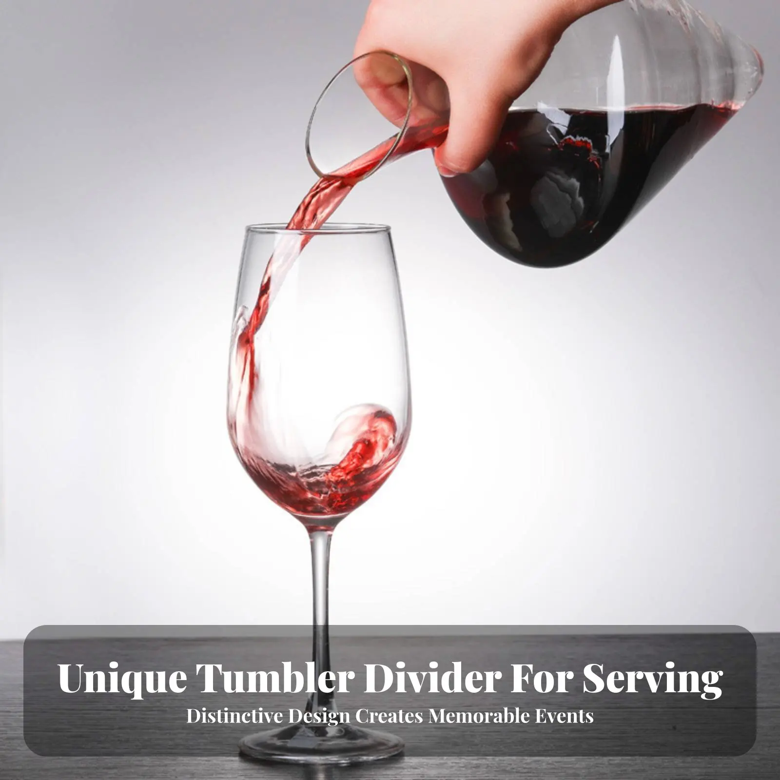 Decantador de Vino con Contenedor de Hielo, Diseño Oscilante, Decantador de Vino Tinto Oscilante, Soplado a Mano, con Asa Ergonómica para Bar en Casa