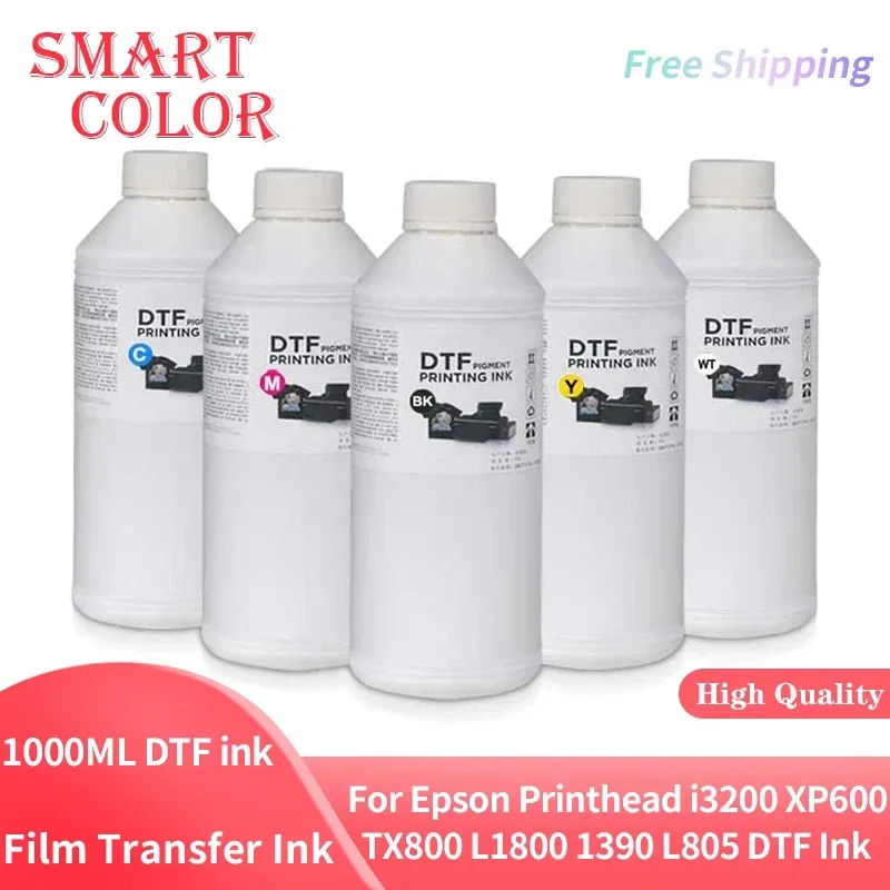 DTF Ink 1000ML Direct to Transfer Film Ink For Epson Printhead i3200 XP600 TX800 L1800 1390 L805 All DTF Ink Printer Regular